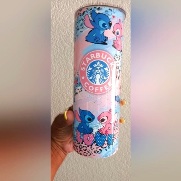 Handmade Other - Stitch And Angel Starbucks 20oz. Tumbler